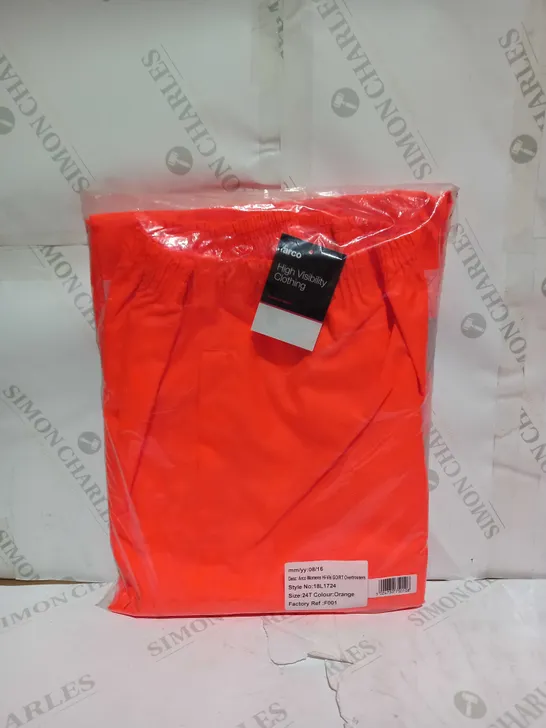 BRAND NEW ARCO WOMENS HI-VIS GO/RT ORANGE OVERTROUSERS - SIZE 24T