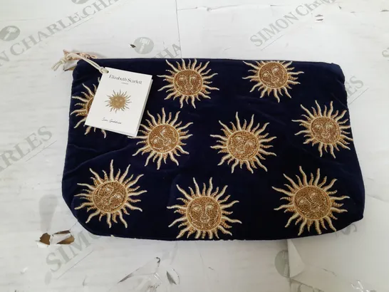 ELIZABETH SCARLETT NAVY VELVET EVERYDAY POUCH