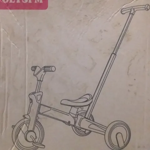 BOXED OLYSPM  5 IN 1 BALANCE BIKE , APPLICABLE FOR 18-60 MONTHS IN BLACK /YELLOW