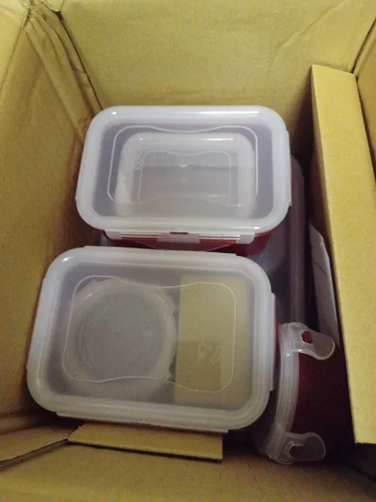 LOCK AND LOCK FOOD STORAGE BOX SET - BERRY  15pc