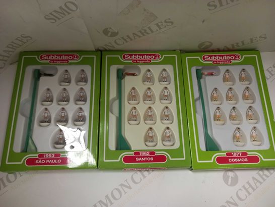 LOT OF 3 BOXES OF SUBBUTEO PLAYERS - ASSORTED TEAMS COSMOS, SAO PAULO AND SANTOS