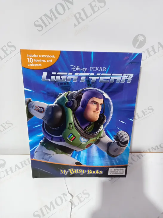 APPROXIMETLY 5 BRAND DISNEY LIGHTYEAR MY BUSY BOOKS INCLUDING PLAYMAT AND FIGURES