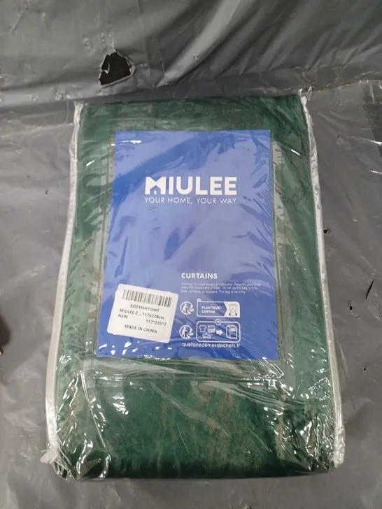 MIULEE EMERALD CURTAINS 117X228CM 