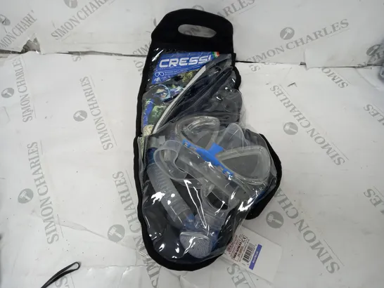 CRESSI SNORKEL SET IN BLUE