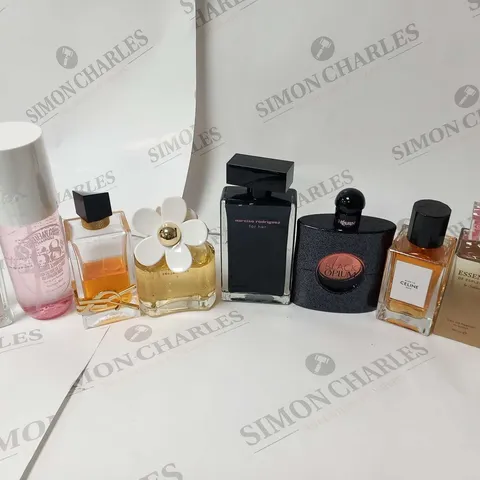 APPROIPROXIMATELY 15 ASSORTED UNBOXED FRAGRANCES TO INCLUDE; NARCISO RODRIGUEZ, YVES SAINT LAURENT AND MAR JACOBS