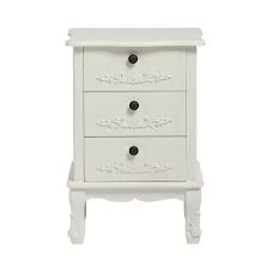 BOXED ANTOINETTE THREE DRAWER CHEST WHITE RRP £259