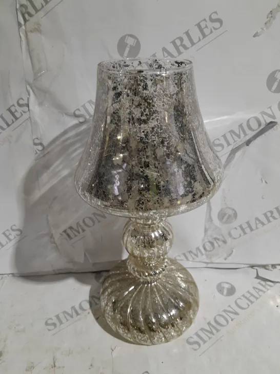 BOXED HOME REFLECTIONS PRE-LIT LED MERCURY GLASS LAMP SILVER