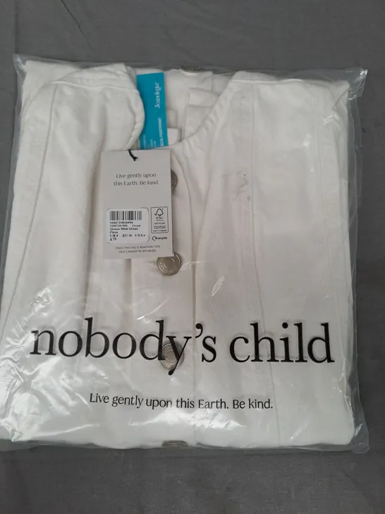 NOBODY'S CHILD QUAYA MIDI DRESS IN CREAM UK SIZE 8