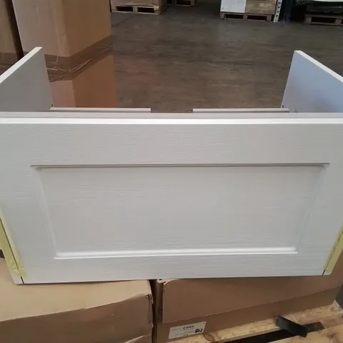 BOXED AS NEW CALYPSO CHELWORTH WALL HUNG VANITY UNIT IN CONTOUR WHITE ASPEN - 737X413X448MM