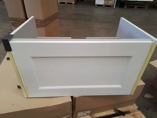 BOXED AS NEW CALYPSO CHELWORTH WALL HUNG VANITY UNIT IN CONTOUR WHITE ASPEN - 737X413X448MM