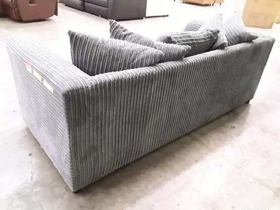 DESIGNER DUVERNAY 3 SEATER SOFA - GREY JUMBO CORD FABRIC