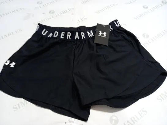 UNDER ARMOUR WOMENS BLACK SHORTS - S