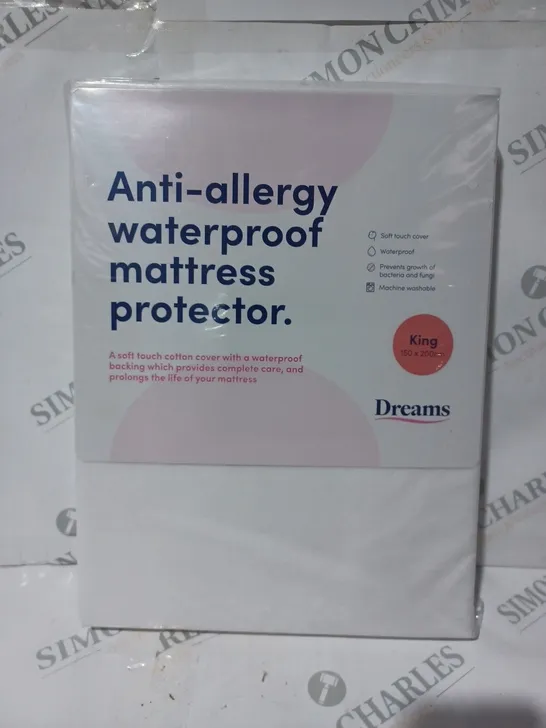 DREAMS ANTI-ALLERGY WATERPROOF MATTRESS PROTECTOR - KING SIZE