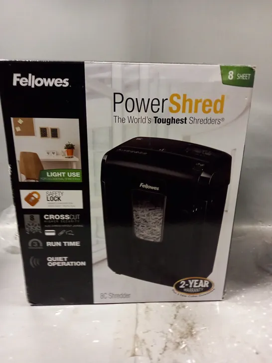 BOXED FELLOWES POWER SHRED 8C SHREDDER