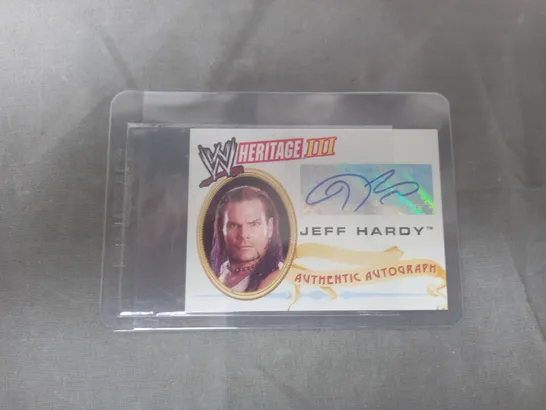 WWE JEFF HARDY TOPPS HERITAGE CHROME AUTHENTIC AUTOGRAPH CARD