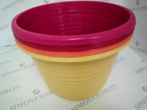 SET OF 4 BELLAGIO COLOURED 10 INCH PLANTERS RRP &pound;16.99