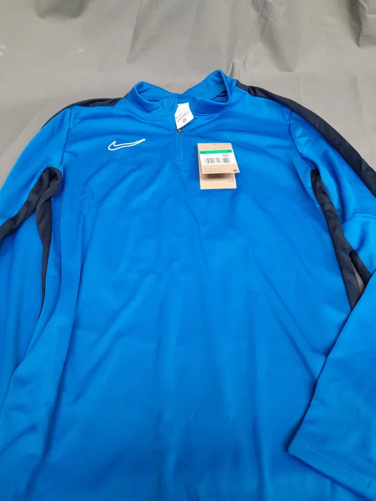 NIKE DRI FIT BLUE QUARTER ZIP TOP - KIDS XL