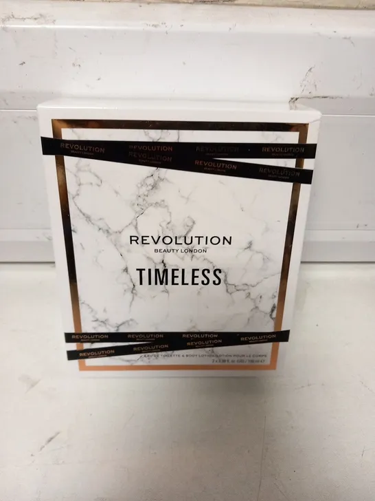 BOXED REVOLUTION TIMELESS EAU DE TOILETTE AND BODY LOTION GIFT SET