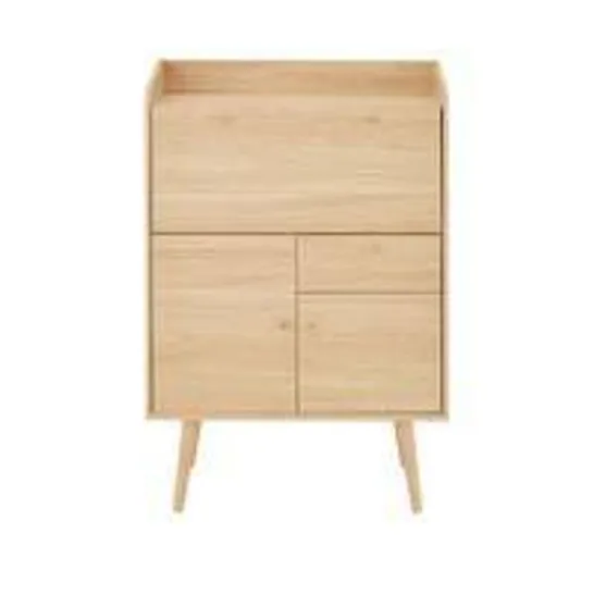 BOXED GRADE 1 MONTY DROP LEAF DESK OAK (1 BOX)