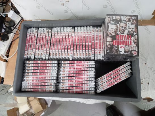 LOT OF APPROX 65 'WWE ROYAL RUMBLE 2014' DVDS