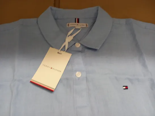 TOMMY HILFIGER LINEN SHIRT IN LIGHT BLUE - UK 10