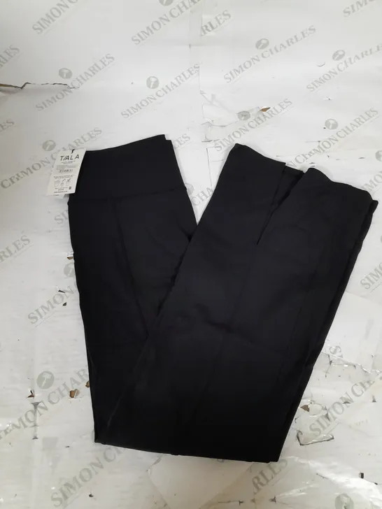 TALA HIGH WAISTED SPLIT LEG FLARED YOGA PANT IN BLACK SIZE XL