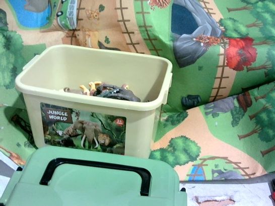 JUNGLE WORLD SET, INCLUDING ANIMALS, PLAY MAT AND TIDY TUB