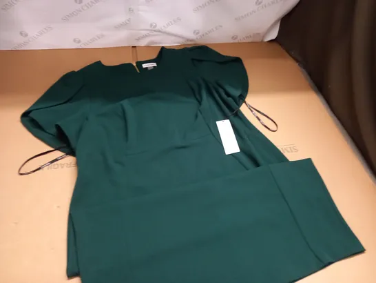 CALVIN KLEIN GREEN DRESS - 18 W