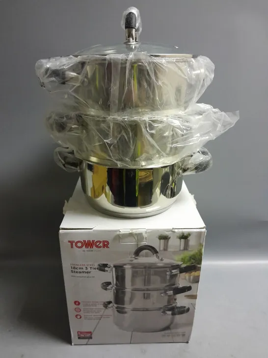 BOXED TOWER 3 TIER STEAMER