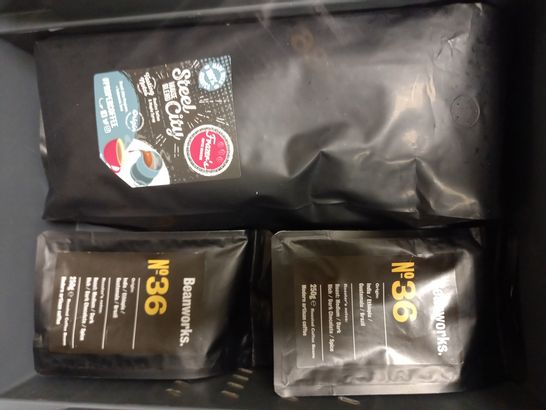 LOT OF 6 PACKS OF ASSORTED COFFEE BEANS/GROUNDS