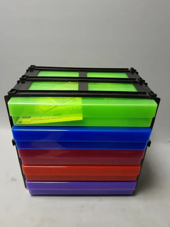 WESTON BOXES A4 STORAGE BOX STACK IN MULTICOLOUR