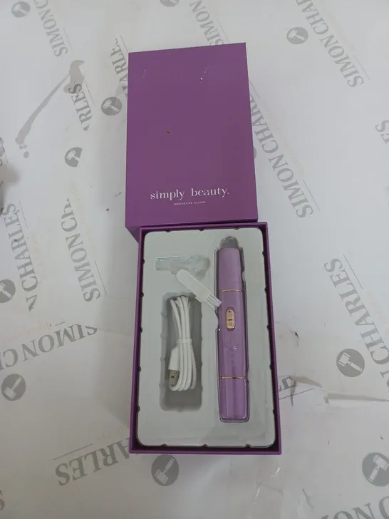 BOXED BEAUTY 2 IN 1 SUPER SMOOTH FACE & BROWS HAIR REMOVER, PURPLE