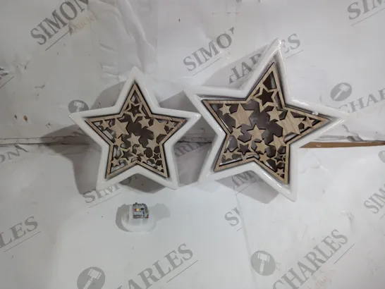 BOXED HOME REFLECTIONS SET OF 2 PRE-LIT STARS