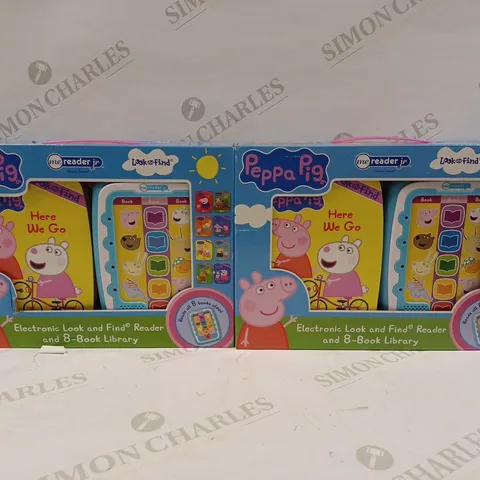 LOT OF APPROXIMATELY 2 PEPPA PIG - ELECTRONIC ME READER JR AND 8 LOOK AND FIND SOUND BOOK LIBRARY