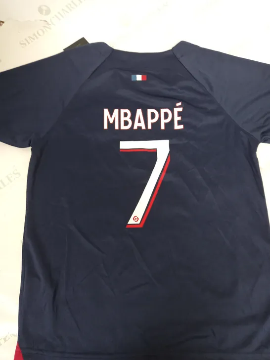 PSG FC HOME SHIRT WITH MBAPPE 7 SIZE 28