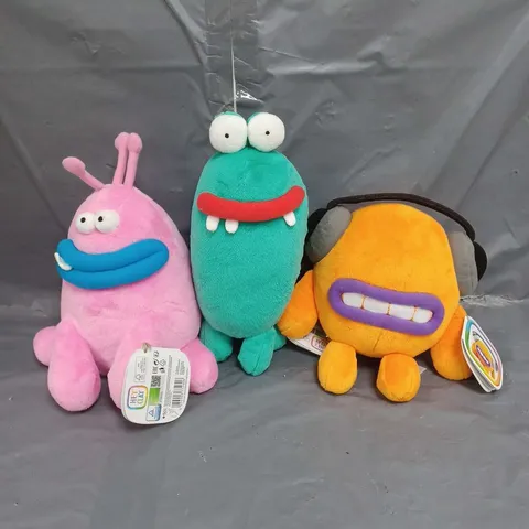 LOT OF 3 HEY CLAY PLUSH SOFT TOYS