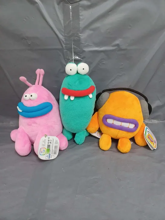 LOT OF 3 HEY CLAY PLUSH SOFT TOYS