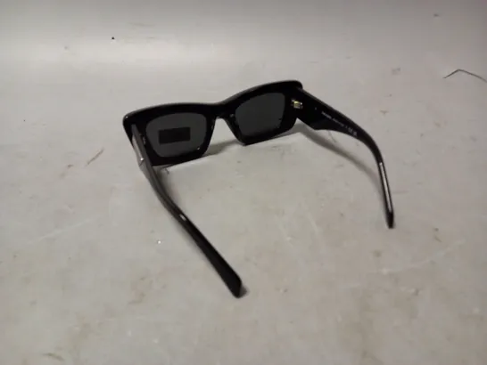 PRADA RECTANGLE ACETATE SUNGLASSES IN BLACK