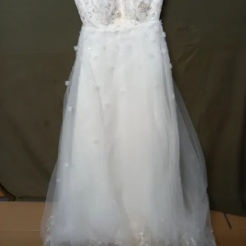 KEYSHIA EMBELLISHED NET WEDDING DRESS - SIZE UNSPECIFIED