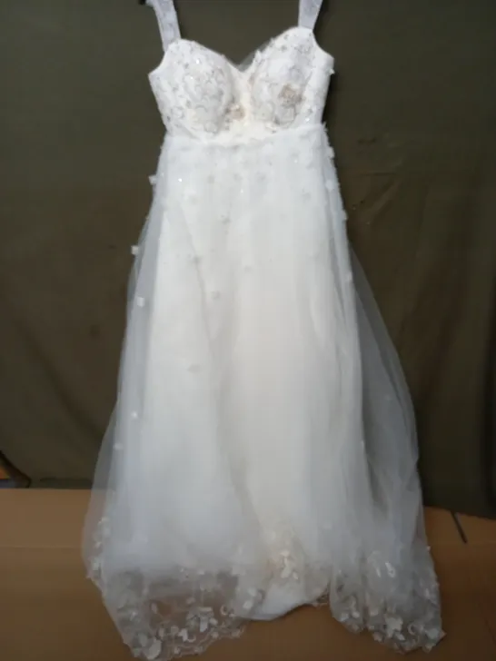 KEYSHIA EMBELLISHED NET WEDDING DRESS - SIZE UNSPECIFIED