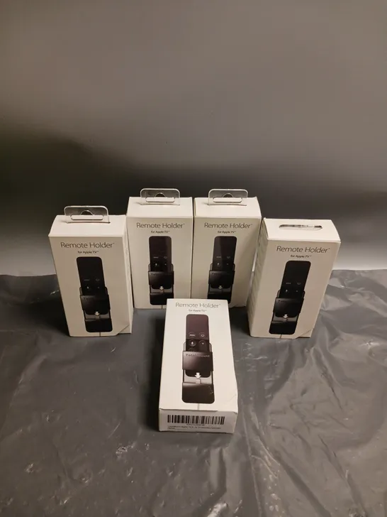 BOXED LOT OF 5 REMOTE HOLDER FOR APPLE TV REMOTE