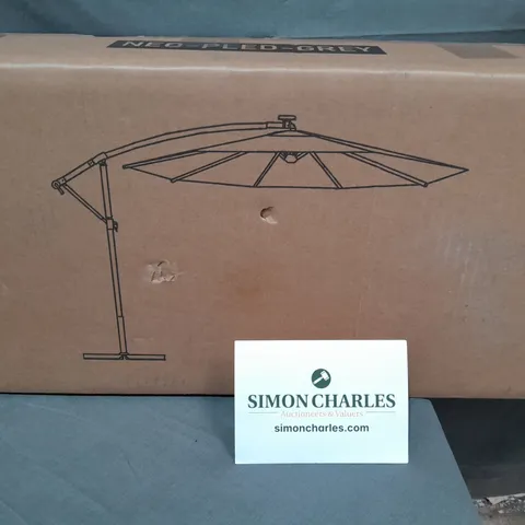 BOXED NEO 3M GREY LED PARASOL