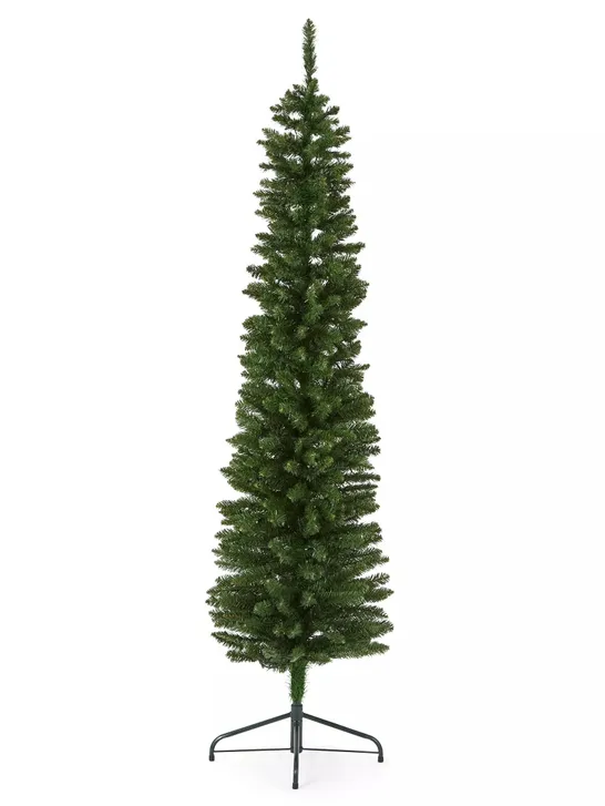 BOXED PRE-LIT 6FT PENCIL CHRISTMAS TREE - COLLECTION ONLY RRP £59.99