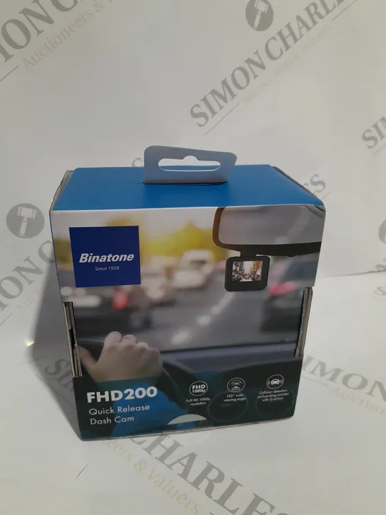 BOXED AND SEALED BINATONE FHD200 FULL HD QUICK RELEASE DASH CAM