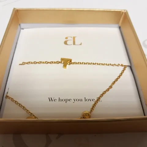 BOXED ABBOTT LYON LITTLE LUXE 'T' LETTER BRACELET