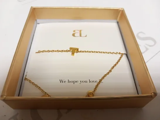 BOXED ABBOTT LYON LITTLE LUXE 'T' LETTER BRACELET