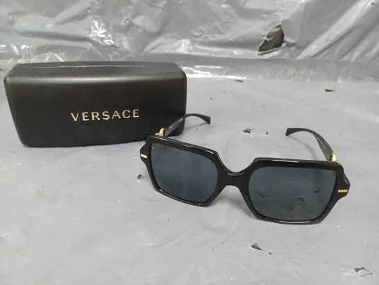 VERSACE SQUARE ACETATE SUNGLASSES BLACK