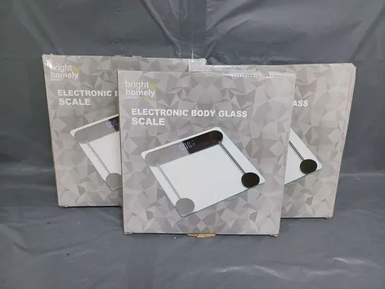 3 BOXED BRIGHT & HOMELY ELECTRONIC BODY GLASS SCALE 