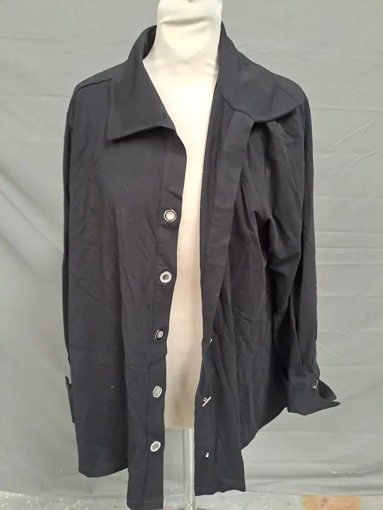 WYNNELAYERS GROMMET TOGGLE SHIRT- BLACK 2XL