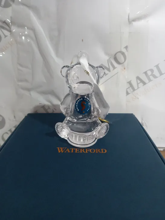 WATERFORD CRYSTAL 2021 BABY'S FIRST BEAR ORNAMENT - 8.4CM